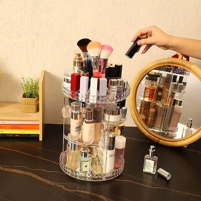 360° Rotating Makeup Organizer Stand