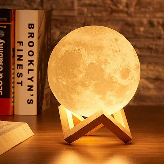 Moon Lamp LED Night Light with Stand